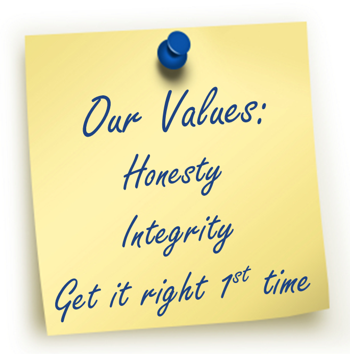 Post it Note - Sales Our Values 2